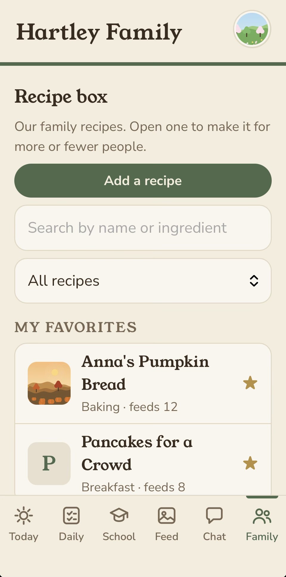 The Recipe box